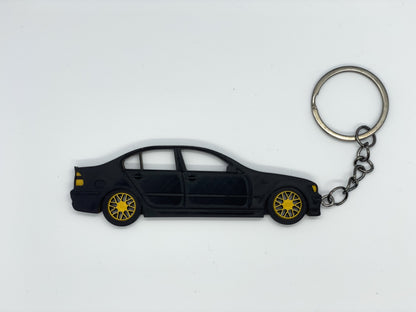 3D Printed Sedan Keychain with NFC Chip - Spinning Wheels, Durable Car Model for Enthusiasts & Gifts