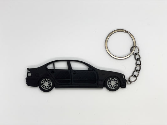 3D Printed Sedan Keychain with NFC Chip - Spinning Wheels, Durable Car Model for Enthusiasts & Gifts